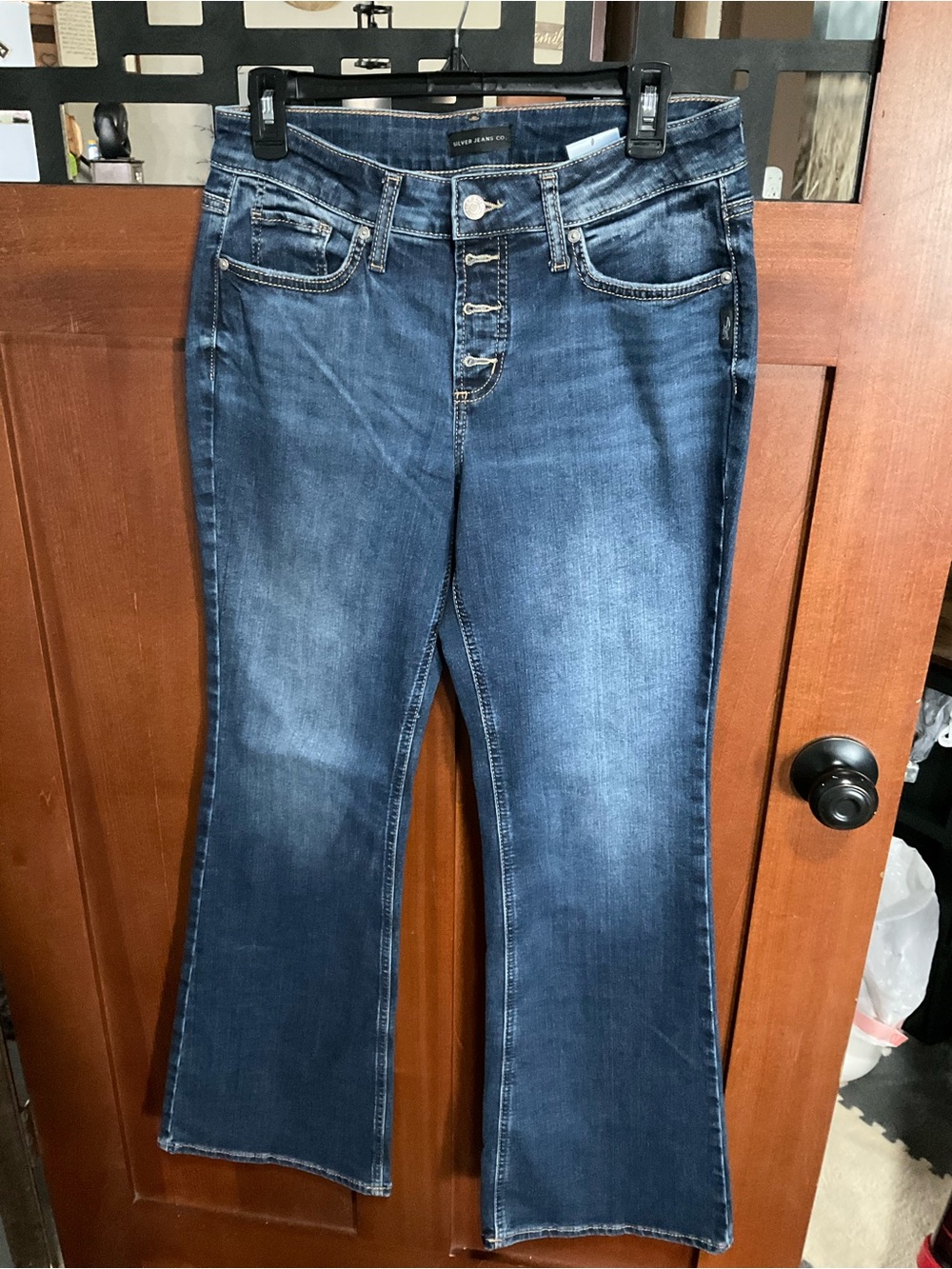 Silver Jeans Women's Dark Blue Flare Denim